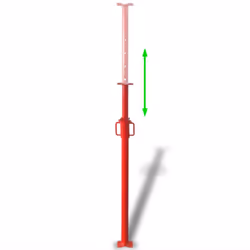 vidaXL Acrow Prop 180cm Red Extendable Height 130-180cm Load 300kg Support