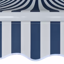 vidaXL Folding Awning Manual-Operated 500cm Blue and White Blind Screen Shade - Additional view 4