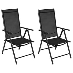VidaXL 41730 outdoor chair Terrace Polyester, Polyvinyl chloride (PVC) Black