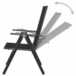 VidaXL 41730 outdoor chair Terrace Polyester, Polyvinyl chloride (PVC) Black - Additional view 4