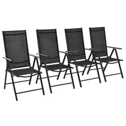 VidaXL 41731 outdoor chair Terrace Polyester, Polyvinyl chloride (PVC) Black