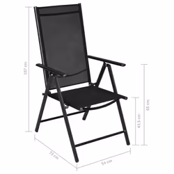 VidaXL 41731 outdoor chair Terrace Polyester, Polyvinyl chloride (PVC) Black - Additional view 8