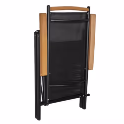 vidaXL 4x Folding Garden Chairs Outdoor Chair Dining Chair Aluminium Black - Additional view 4