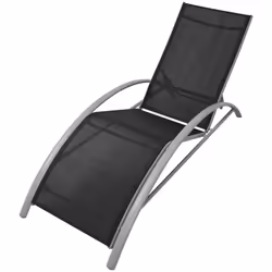 VidaXL 42160 outdoor chair Lounge Polyester, Polyvinyl chloride (PVC) Black, Grey, Silver - Additional view 4