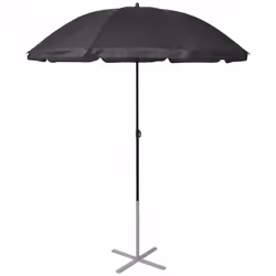 vidaXL Sun Lounger Set 3 pcs with Umbrella Aluminium Black Patio Bench Chairs - Additional view 2