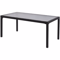 Four Piece Outdoor Patio Garden Furniture Set Coffee Table Chair Bench Black