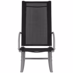 2 pcs Outdoor Garden Patio Rocking Chairs Sun Lounger Portable Black Camping - Additional view 4