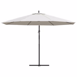 vidaXL Cantilever Garden Parasol Sunshade Outdoor Umbrella Canopy Sand White - Additional view 4