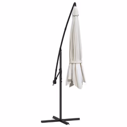 vidaXL Cantilever Garden Parasol Sunshade Outdoor Umbrella Canopy Sand White - Additional view 5