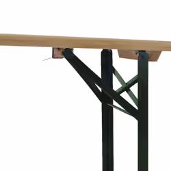 vidaXL Folding Beer Table Wooden Table and Bench Set with 2 Benches Fir Wood - Additional view 5