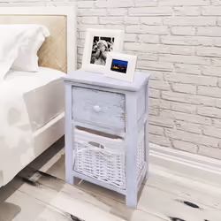 VidaXL 242867 nightstand/bedside table White - Additional view 2