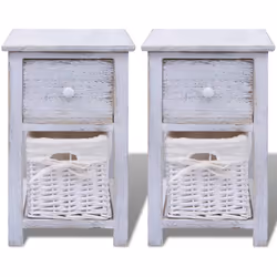 VidaXL 242867 nightstand/bedside table White - Additional view 3