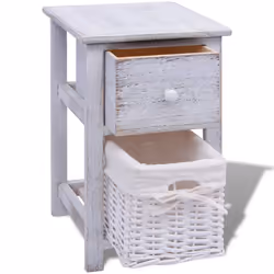 VidaXL 242867 nightstand/bedside table White - Additional view 4