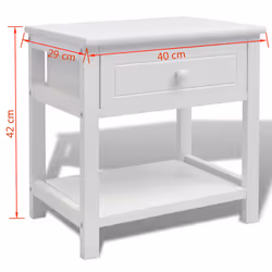 VidaXL 242871 nightstand/bedside table White - Additional view 6