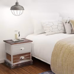 VidaXL Bedside Cabinets 2 pcs Brown and White