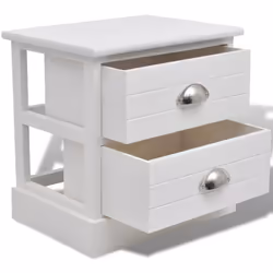 2 pcs French Bedside Cabinets Storage Table Nightstand Bedroom Telephone Stand