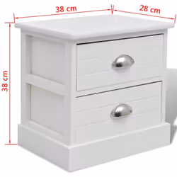 2 pcs French Bedside Cabinets Storage Table Nightstand Bedroom Telephone Stand - Additional view 5