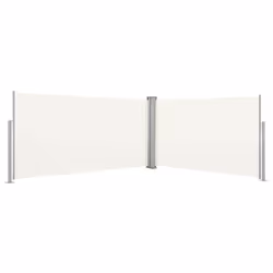 vidaXL Retractable Side Awning 160x600cm Cream Outdoor Windscreen Sunshade