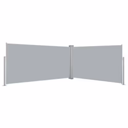 vidaXL Retractable Side Awning 160x600cm Grey Outdoor Windscreen Sunshade