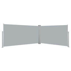 vidaXL Retractable Side Awning 160x600cm Grey Outdoor Windscreen Sunshade