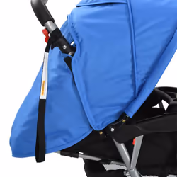 vidaXL Tandem Stroller Steel Child Toddler Baby Pram Pushchair Baby Buggy - blue - Additional view 6