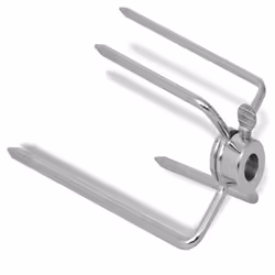 vidaXL 2x BBQ Rotisserie Spit Forks Steel Roast Barbeque Rods Accessory Tool