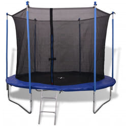 vidaXL Five Piece Trampoline Set Safety Net Pad Rain Cover Ladder Multi Sizes - 3.05 m