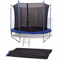 vidaXL Safety Net PE Black for 3.05m Round Trampoline Kids Play Enclosure Mesh