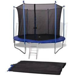 vidaXL Safety Net PE Black for 3.05m Round Trampoline Kids Play Enclosure Mesh