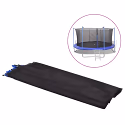vidaXL Safety Net PE Black for 3.66m Round Trampoline Kids Play Enclosure Mesh - Additional view 5