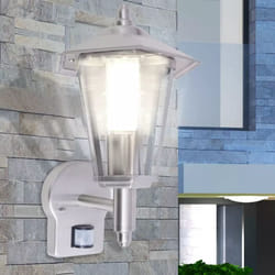 vidaXL Outdoor Uplight Wall Lantern with Sensor Stainless Steel Security Light