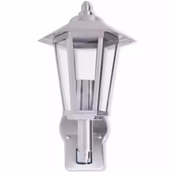 vidaXL Outdoor Uplight Wall Lantern with Sensor Stainless Steel Security Light