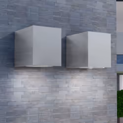 2 pcs Cube Outdoor Garden Wall Lights Lamp Lantern Decor Security Driveways