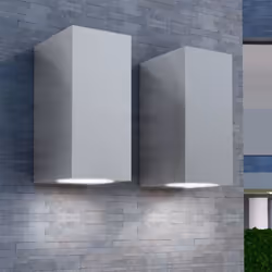 vidaXL 2x Outdoor Up and Down Wall Lights Lamp Lantern Decor Security Driveway