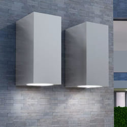 vidaXL 2x Outdoor Up and Down Wall Lights Lamp Lantern Decor Security Driveway
