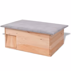 VidaXL Hedgehog House 45 x 33 x 22 cm Wood, House, Grey, Wood, Wood, Wood, 1 door(s), 450 mm