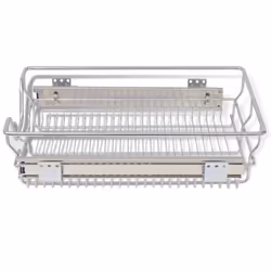 2 pcs Pull-Out Wire Baskets Kitchen Base Larder Units Storage Organiser 400 mm - Additional view 4