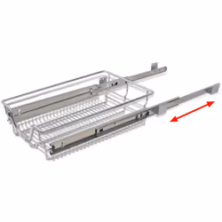 2 pcs Pull-Out Wire Baskets Kitchen Base Larder Units Storage Organiser 400 mm - Additional view 5