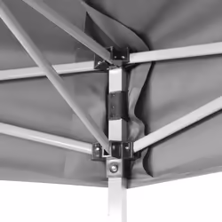 vidaXL Hexagonal Pop-Up Foldable Marquee Grey 3.6x3.1m Gazebo Canopy Tent - Additional view 4