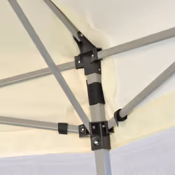 vidaXL Hexagonal Pop-Up Marquee with 6 Sidewalls Cream White 3.6x3.1m Gazebo - Additional view 4