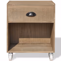 VidaXL Nightstand Brown Solid Wood