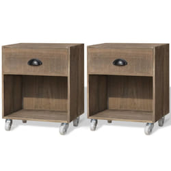 VidaXL Nightstand 2 pcs Brown Solid Wood