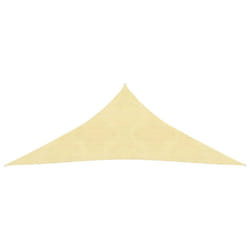 vidaXL Sunshade Sail HDPE Triangular 3.6x3.6x3.6m Beige Garden Awning Canopy