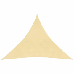 vidaXL Sunshade Sail HDPE Triangular 3.6x3.6x3.6m Beige Garden Awning Canopy