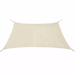 vidaXL Sunshade Sail HDPE Square 3.6x3.6m Cream Garden Patio Awning Canopy