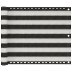 vidaXL Balcony Screen HDPE 75x400cm Anthracite and White Garden Panel Sunshade