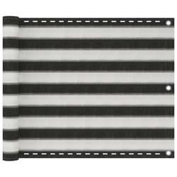 vidaXL Balcony Screen HDPE 75x600cm Anthracite and White Garden Panel Sunshade