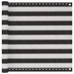 vidaXL Balcony Screen HDPE 90x400cm Anthracite and White Garden Panel Sunshade