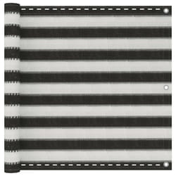 vidaXL Balcony Screen HDPE 90x400cm Anthracite and White Garden Panel Sunshade