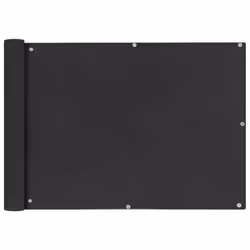 vidaXL Balcony Screen Oxford Fabric 75x600cm Anthracite Garden Panel Sunshade